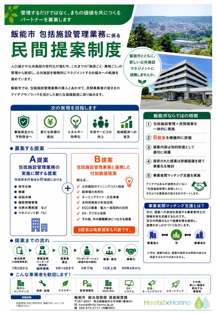 民間提案制度チラシ