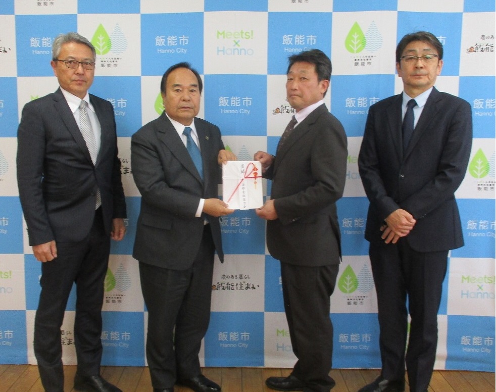 西部電設協力会様 防犯灯寄贈式の画像