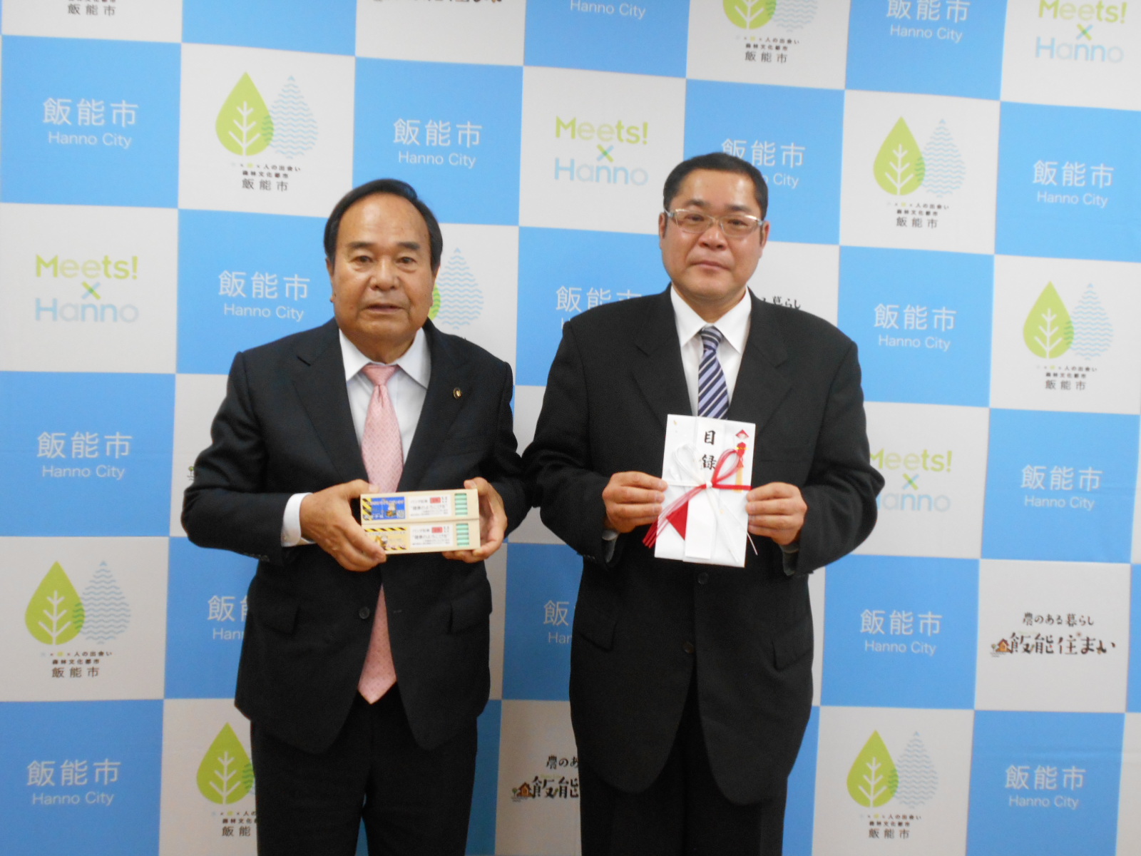株式会社金子組様 パンダ鉛筆寄贈式の画像