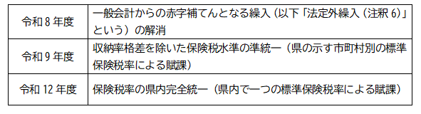 埼玉県国民健康保険運営方針（第3期）スケジュール