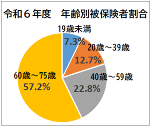 令和6年度年齢別被保険者割合