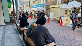 動く緑とはしらベンチ実証実験