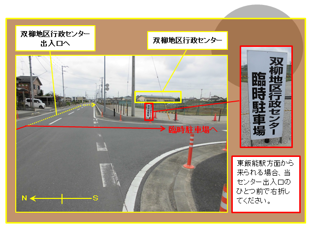 臨時駐車場の案内図