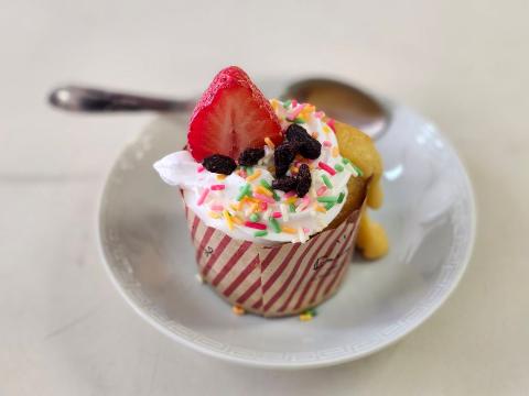 できあがったカップケーキ