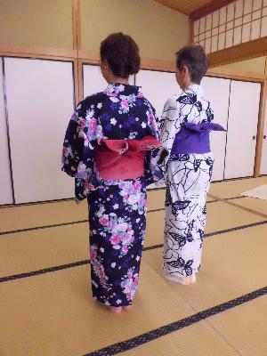 浴衣を着た参加者さん