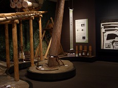 「西川林業」の歴史や道具などをご紹介しているコーナーの写真